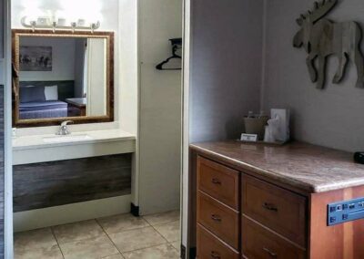 Sink & Mirror in Hotel Room